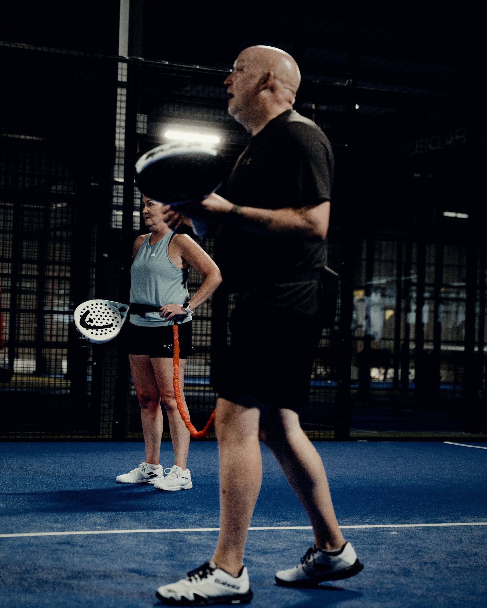 Tournament action at Padel54