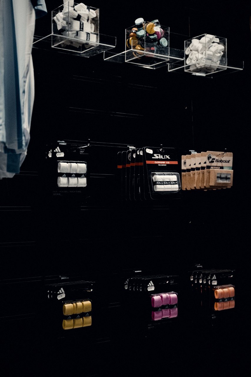 Padel apparel in the pro shop